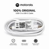 Motorola USB-C to USB-C Cable 1M – 100% Original Fast Charging & Data Sync (Type-C PD Cable)
