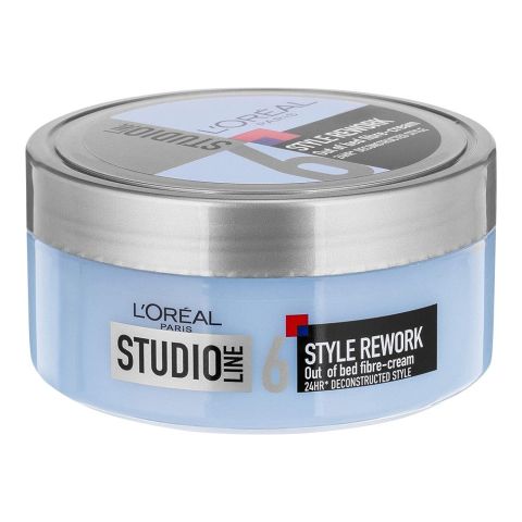 L'Oreal Paris Studio Line 6 Style Rework Out Of Bed Fibre Cream, 24hrs Deconstructed Style
