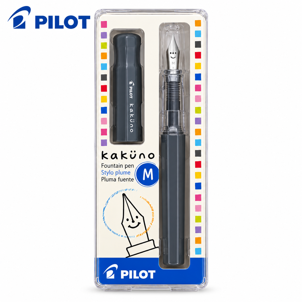 Pilot Kakuno Fountain Pen – Medium Nib, 6 Colours