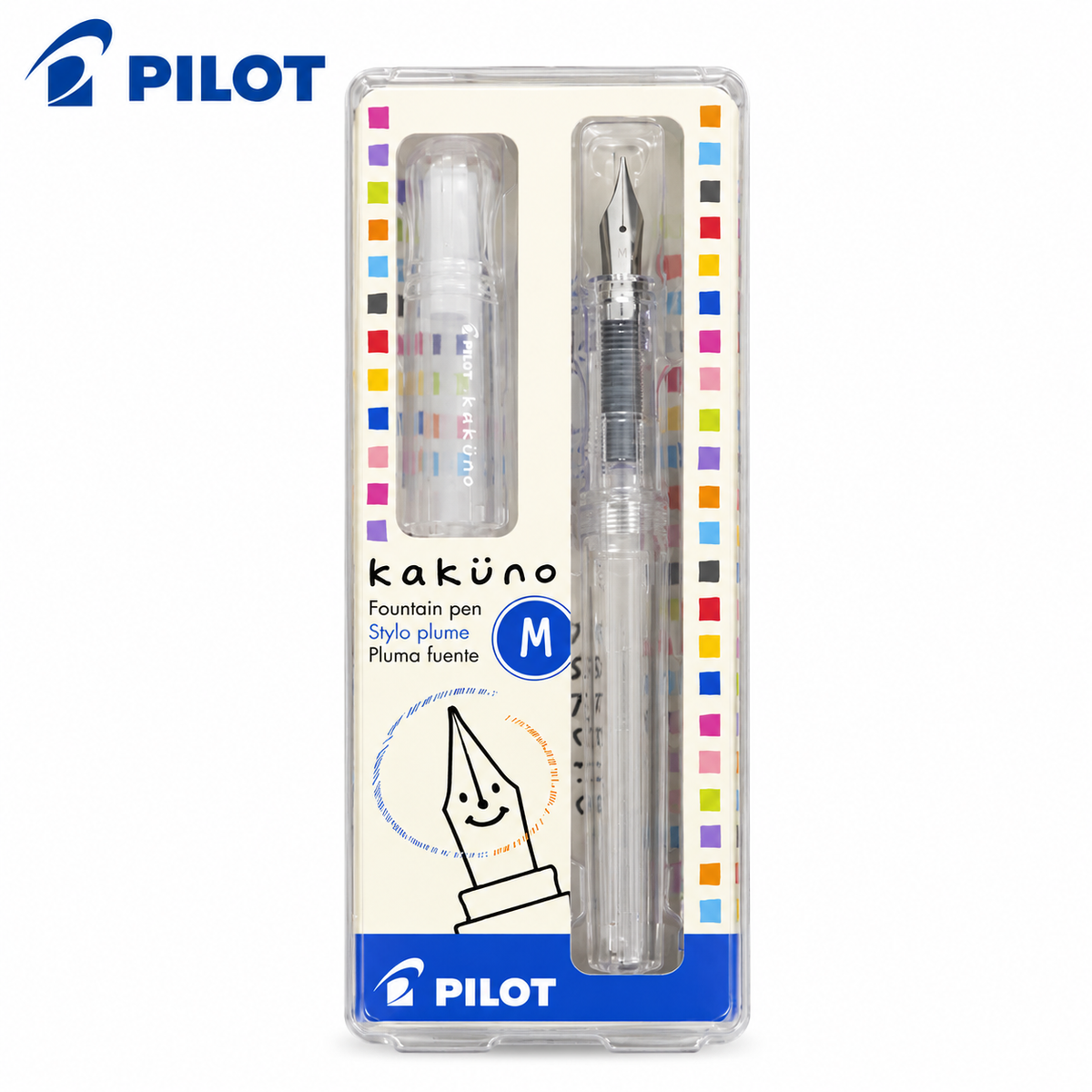 Pilot Kakuno Fountain Pen – Medium Nib, 6 Colours