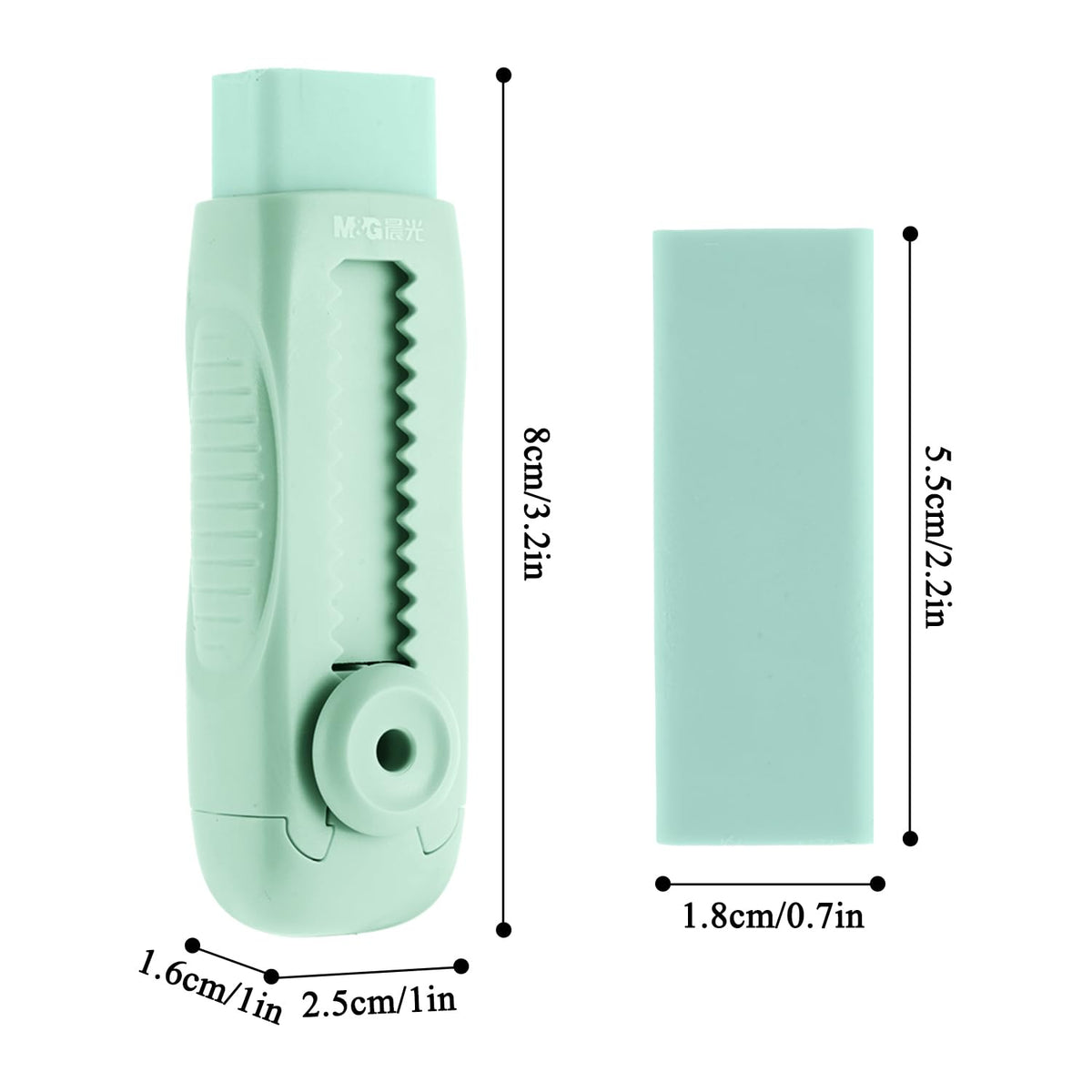 M&G Sliding Eraser – Pink, Green or Purple
