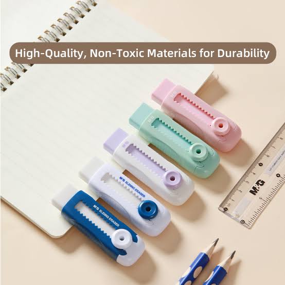 M&G Sliding Eraser – Pink, Green or Purple