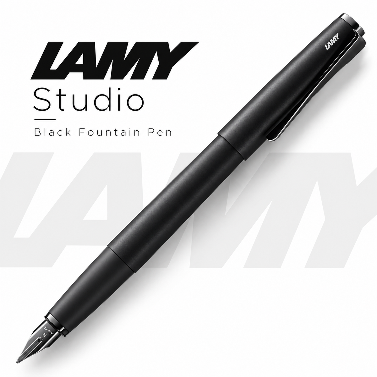 LAMY Studio Black Fountain Pen – Premium German Writing Instrument