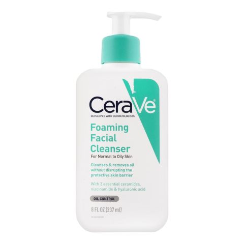 CeraVe Foaming Facial Cleanser, For Normal To Oily Skin, 237ml