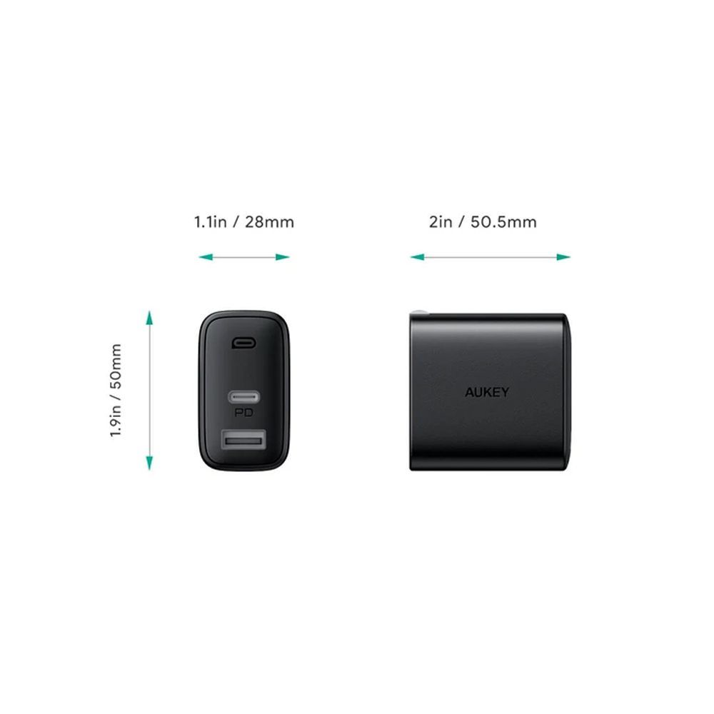 AUKEY PA-F3S 32W Dual Port PD Fast Wall Charger – Swift Series