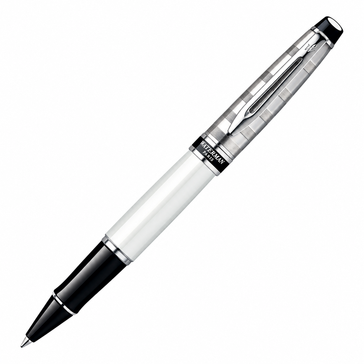 Waterman Expert Deluxe White CT Rollerball Pen – Premium Writing Instrument