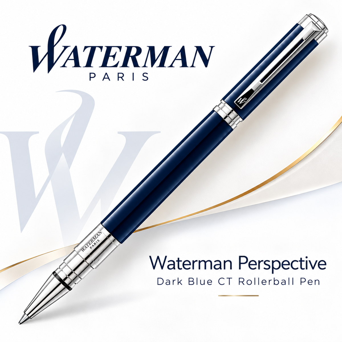 Waterman Perspective Dark Blue CT Rollerball Pen With Special Box