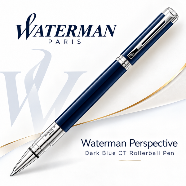 Waterman Perspective Dark Blue CT Rollerball Pen With Special Box