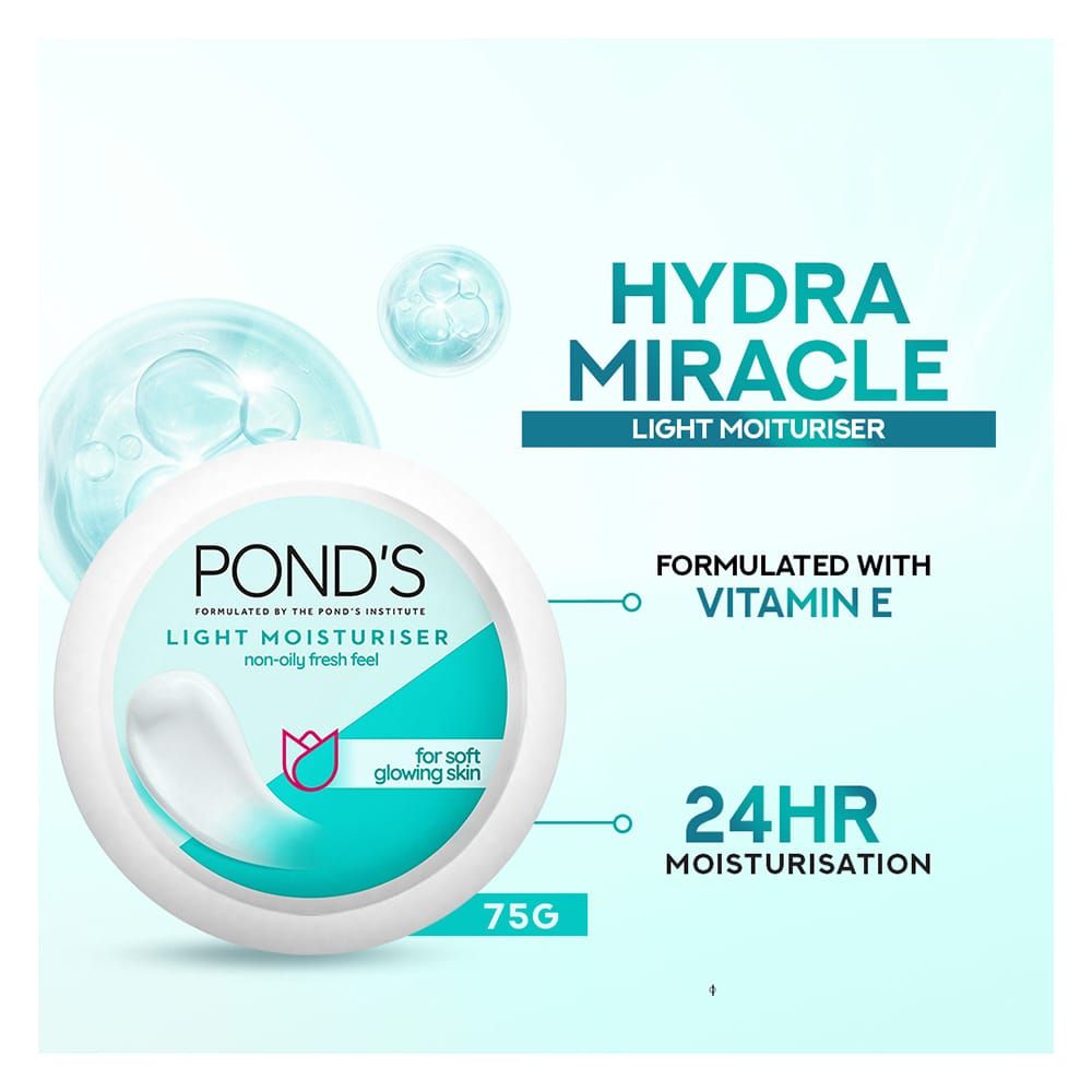 Pond's Light Moisturiser Soft Glowing Skin Cream, 75g