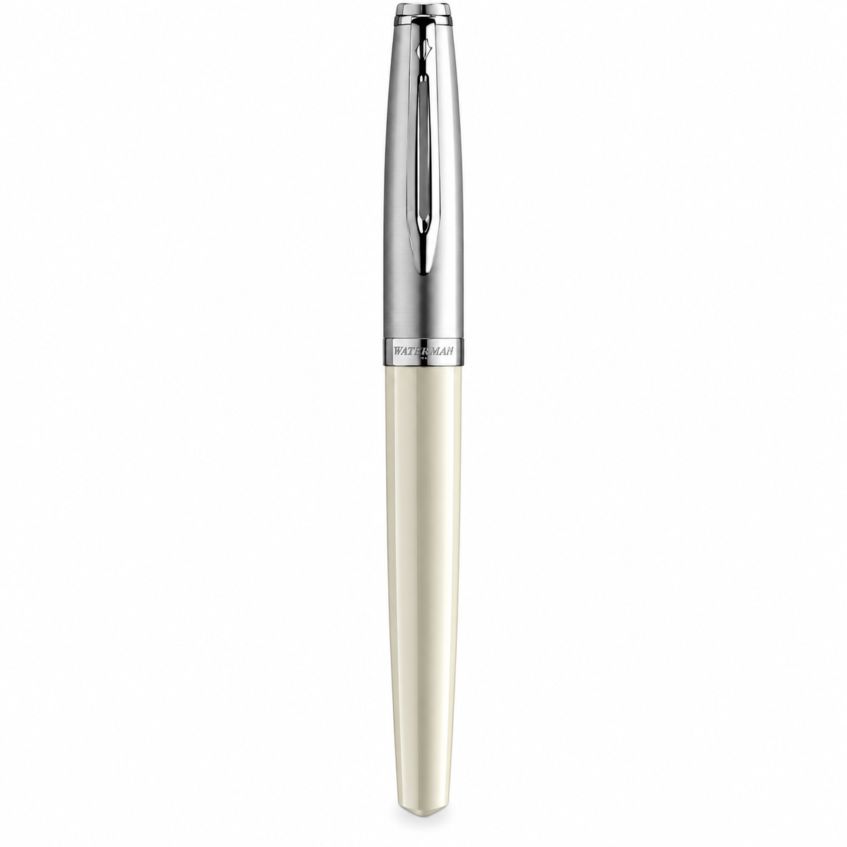 Waterman Emblème Fountain Pen – Ivory Lacquer Chrome Trim (CT)