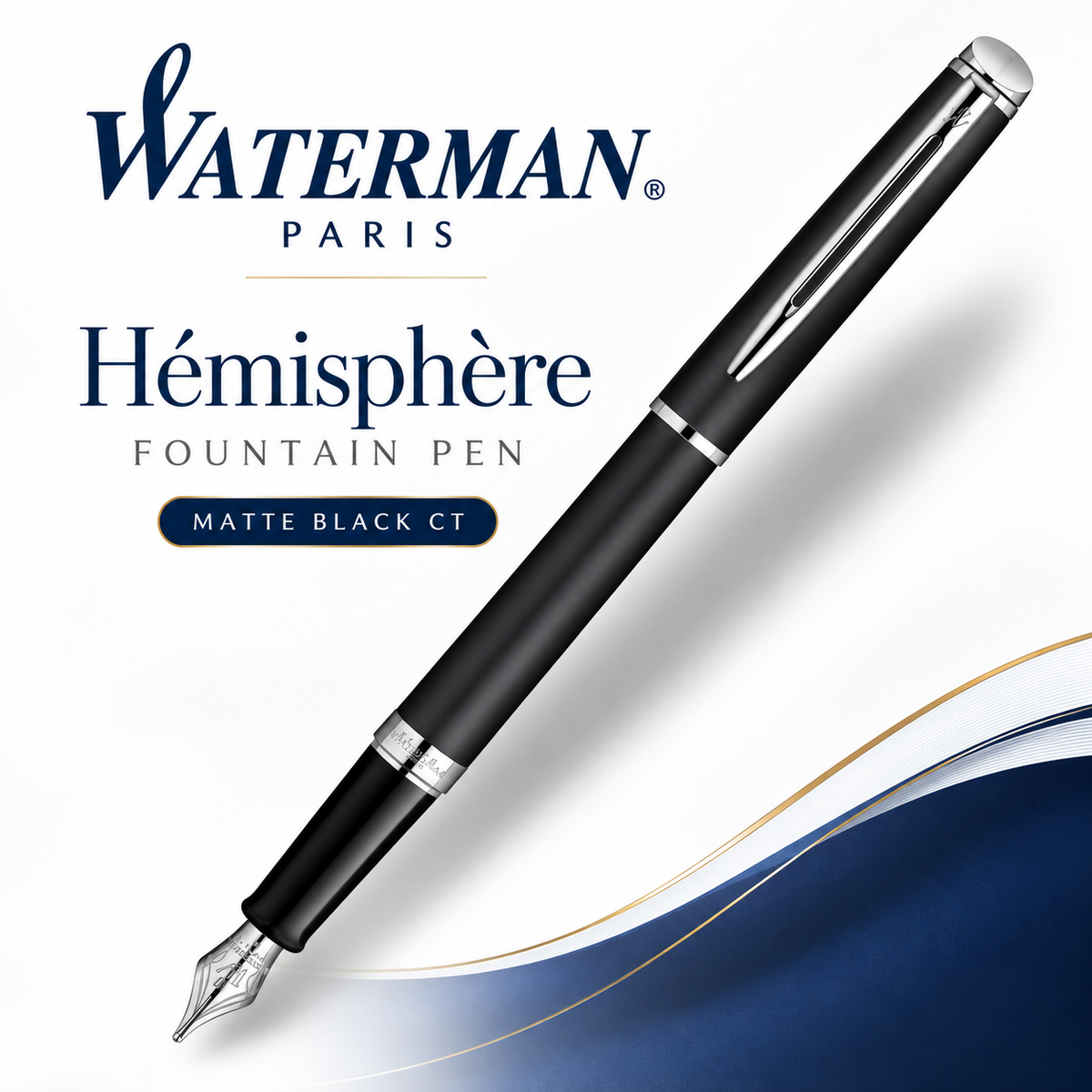 Waterman Hémisphère Matte Black CT Fountain Pen