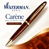 Waterman Carène Ballpoint Pen – Marine Amber with Gold Trim