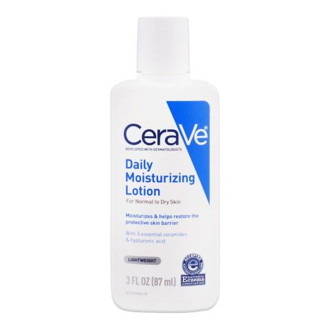 CeraVe Daily Moisturizing Lotion, Lightweight, For Normal To Dry Skin, 87ml