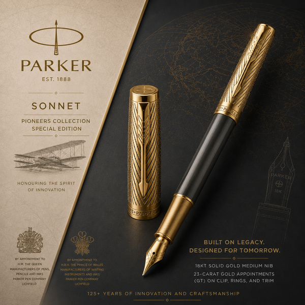 Parker Sonnet Pioneers fountain pen, gold trim, limited edition