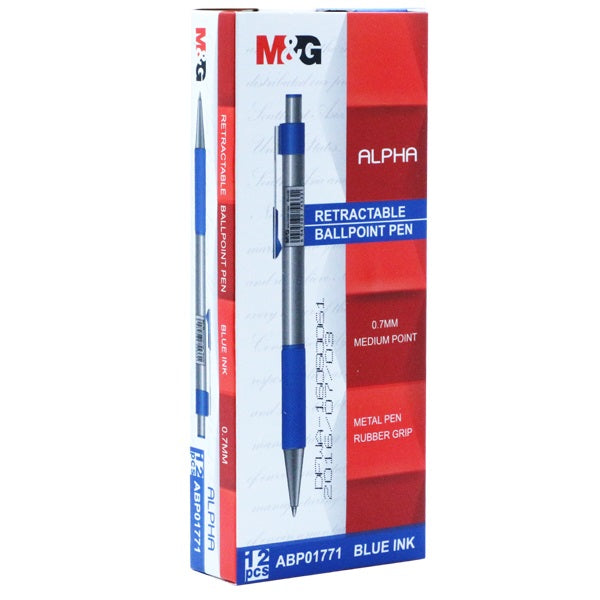 M&G Alpha Metal Ballpoint Pen 0.7m 1pc