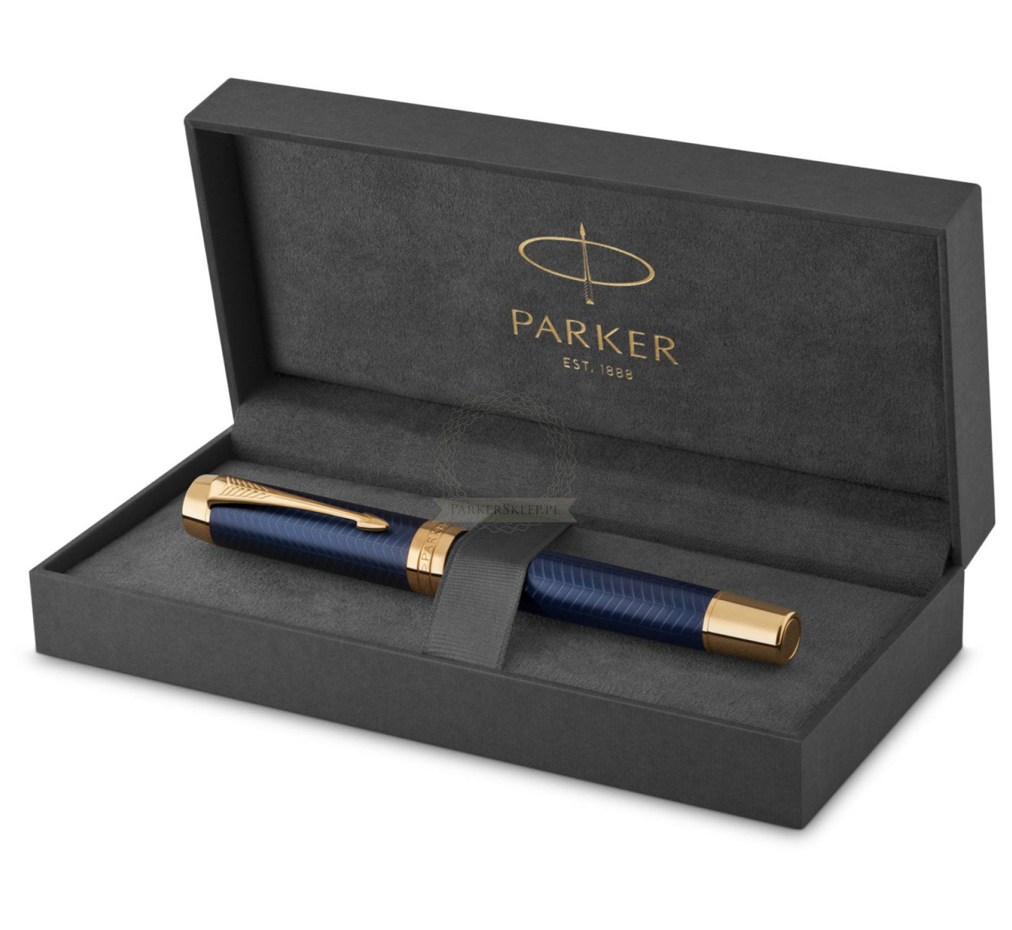 Parker Duofold Prestige Fountain Pen – Blue Chevron GT | Luxury Writing Instrument