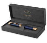 Parker Duofold Prestige Fountain Pen – Blue Chevron GT | Luxury Writing Instrument