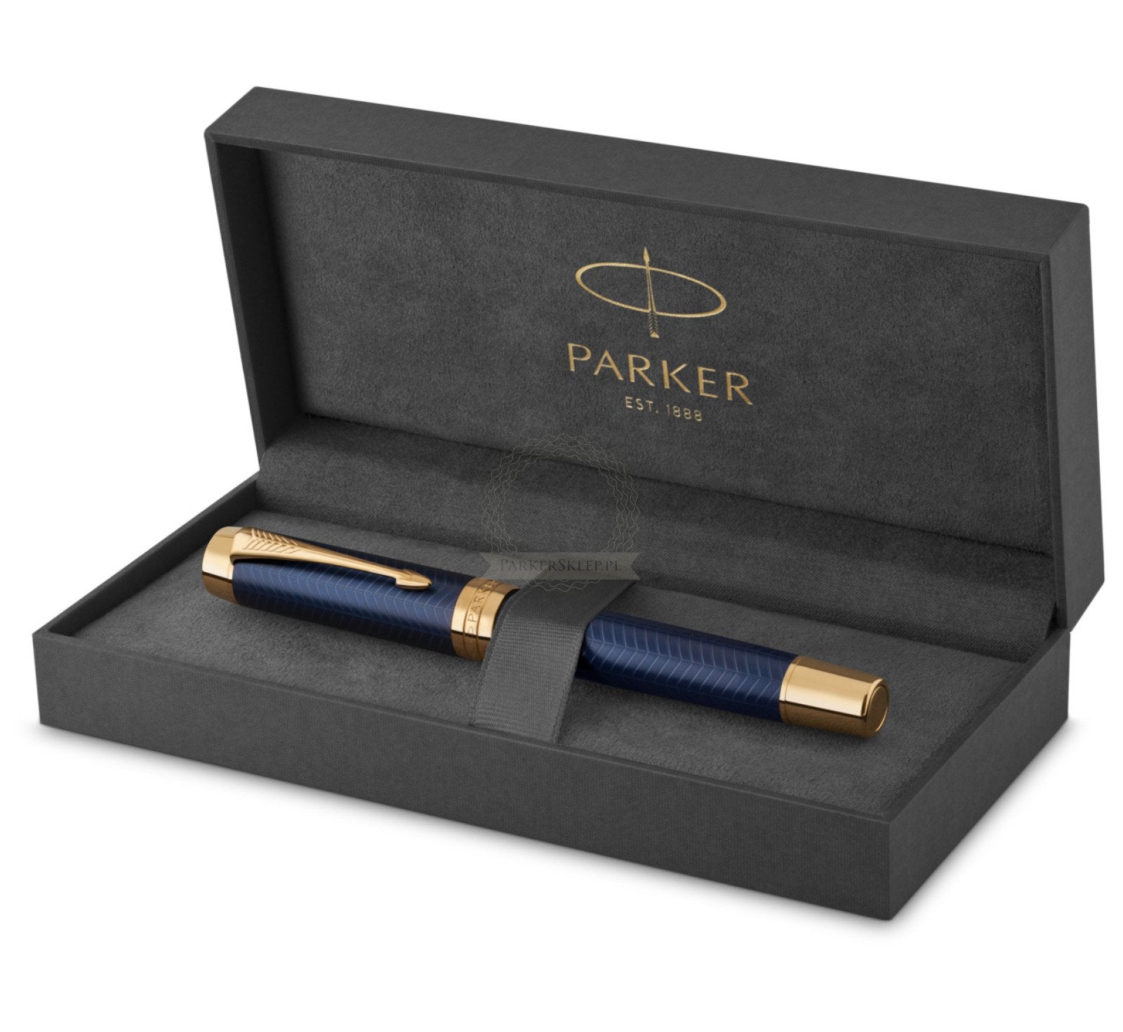 Parker Duofold Prestige Fountain Pen – Blue Chevron GT | Luxury Writing Instrument
