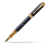 Parker Duofold Prestige Fountain Pen – Blue Chevron GT | Luxury Writing Instrument