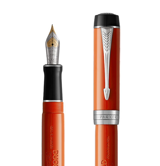 Parker Duofold Classic Fountain Pen – Big Red CT | Iconic Luxury Writing Instrument