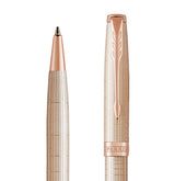 PARKER Sonnet Rollerball Pen, Prestige Chiselled Silver with Rose Gold Trim – Chiselled Silver with Rose Gold Trim (PGT)