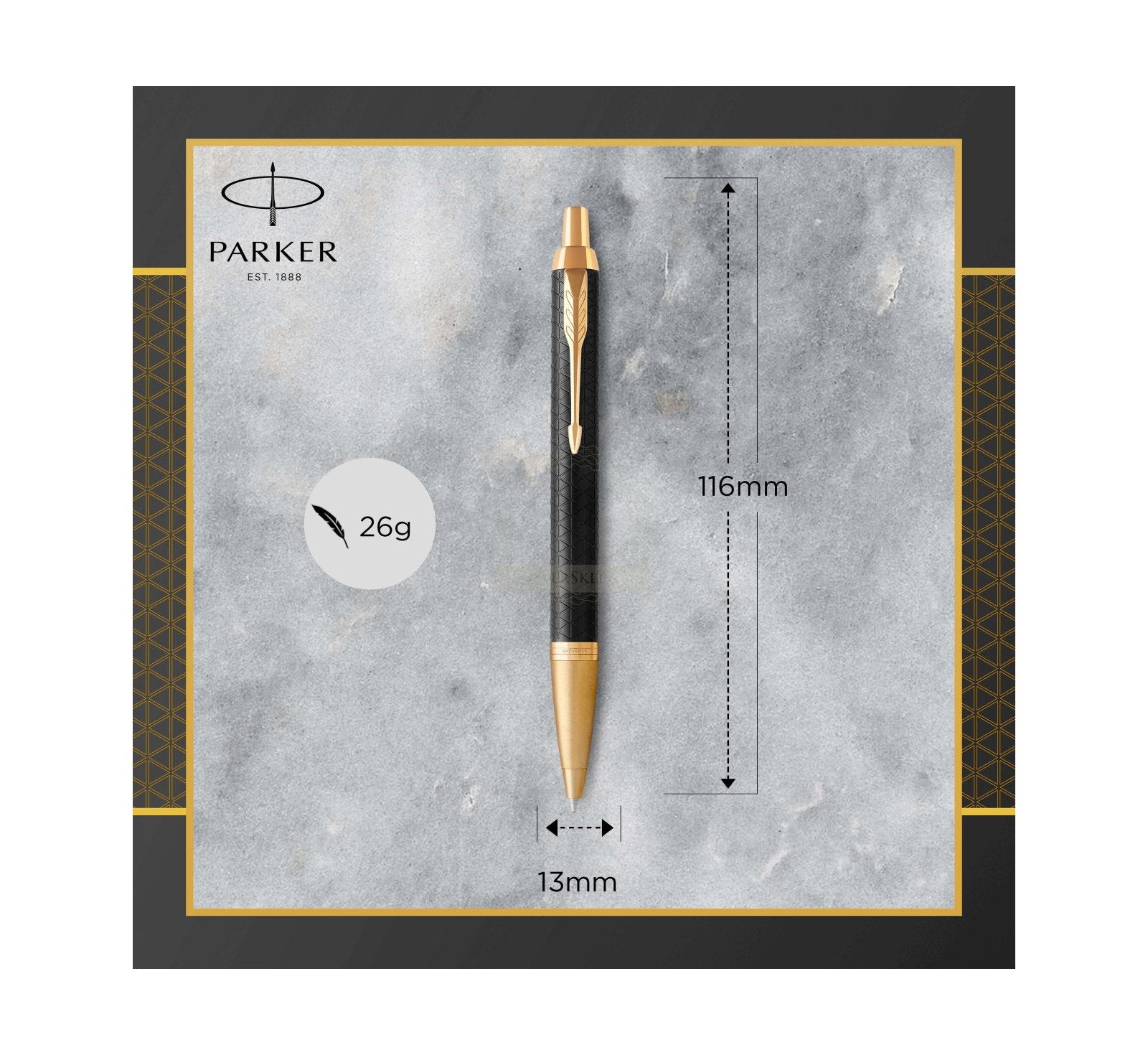 Parker Premium Series Ballpoint Pen – Black & Gold GT
