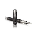 Parker Duofold Prestige Fountain Pen – Black Chevron CT | Luxury Writing Instrument
