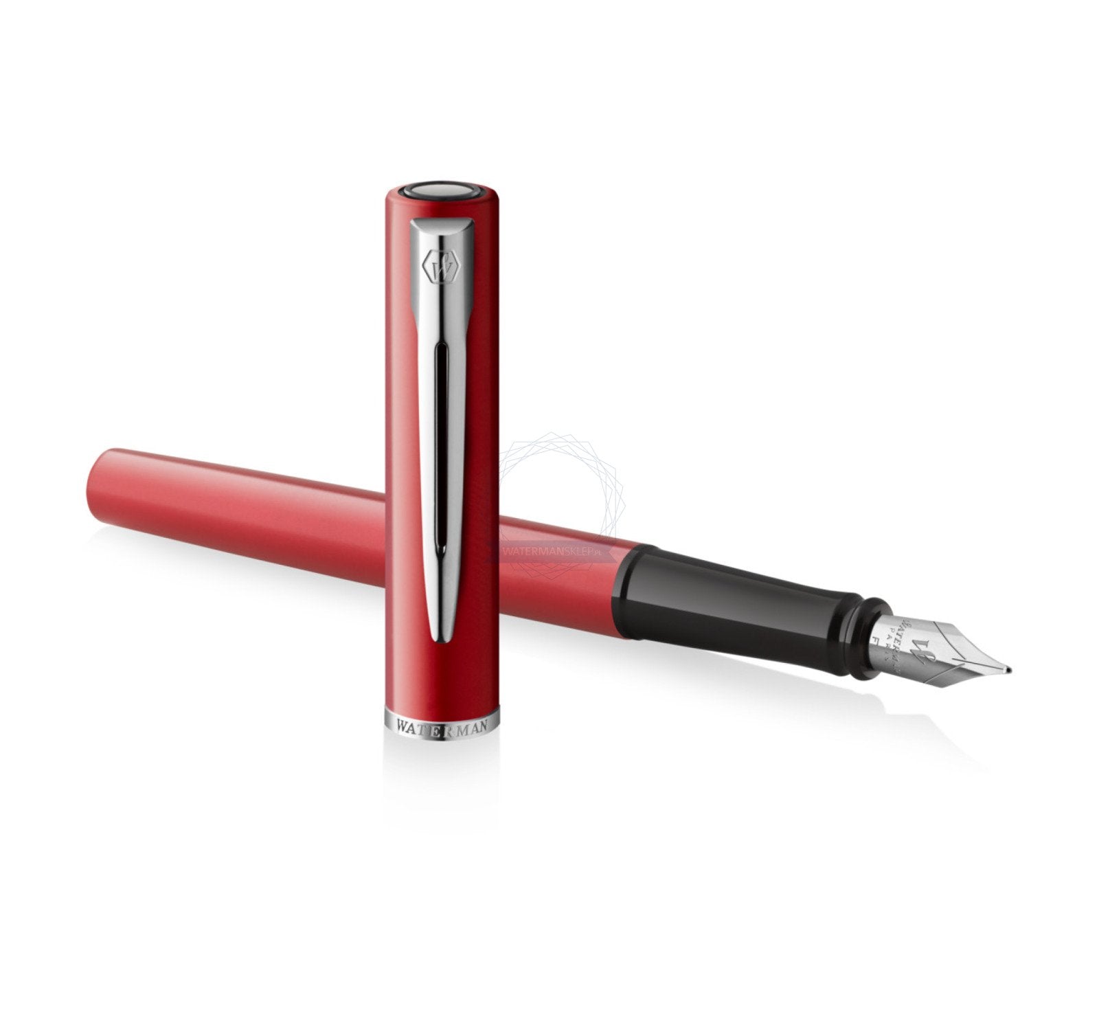 Waterman Allure Fountain Pen | Red Lacquer | Fine Nib | Blue Ink