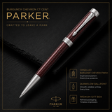 Parker Duofold Prestige Ball Pen – Burgundy Chevron CT