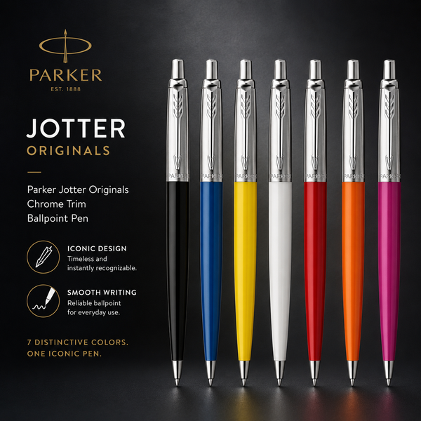 Parker Jotter Originals ballpoint pen, chrome trim
