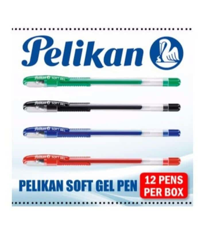 Pelikan Soft Gel Pen – Smooth Gel Ink | Red, Black, Blue, Green