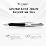 Waterman Edson Diamond ST Ballpoint Pen – Black (ST)
