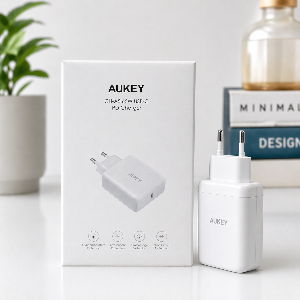 AUKEY CH-A5 65W Power Delivery USB-C Wall Charger