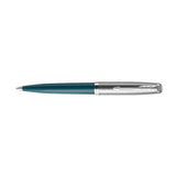Parker 51 Ballpoint Pen – Teal Blue with Chrome Trim | Iconic Luxury Pen