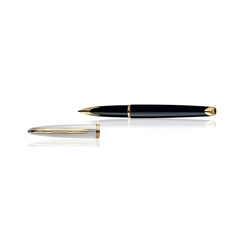 Waterman Carène Black Deluxe GT Fountain Pen – Medium Nib