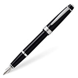 Cross Bailey Light Polished Black Resin Fountain Pen – Polished Chrome (Medium Nib)