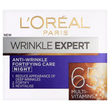 L'Oreal Wrinkle Expert, 65+Multivitamins, Anti-Wrinkle Fortifying Night Cream, 50ml