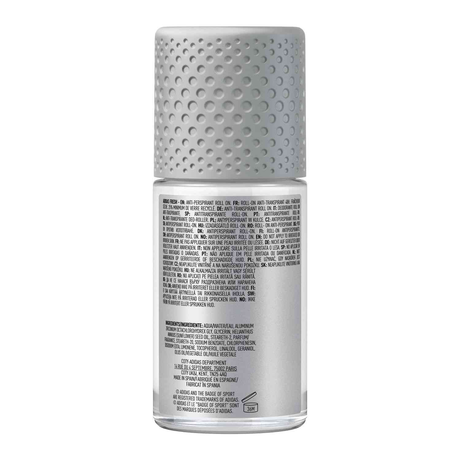 Adidas Fresh Antiperspirant Roll On For Men Deo 50Ml