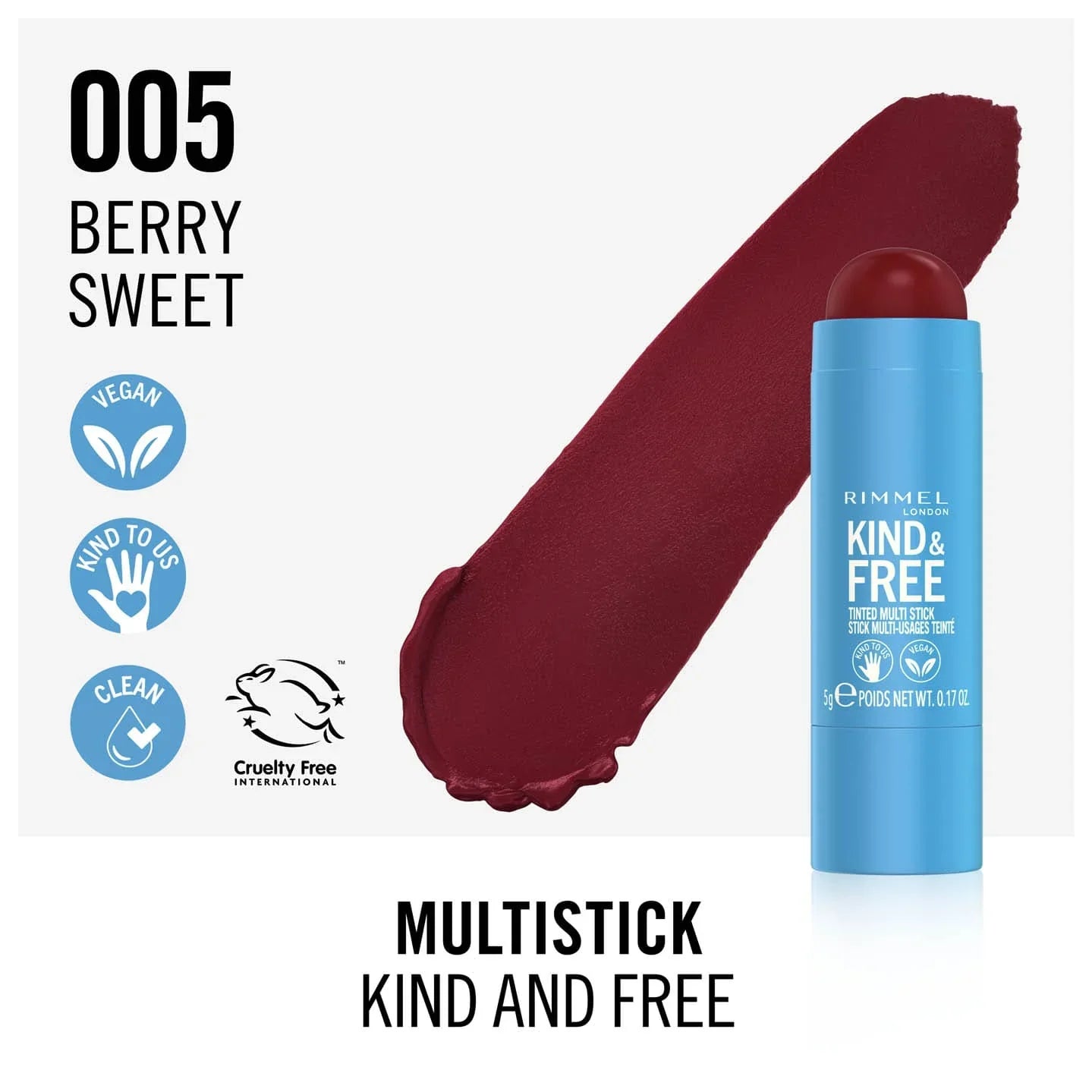 RML-KIND & FREE tinted multi stick 005-Berry Sweet
