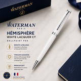 Waterman Hémisphère Ballpoint Pen – White Lacquer CT