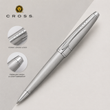 Cross Apogee Ballpoint Pen – Brushed Chrome (Medium Nib)