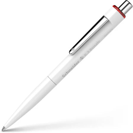 Schneider K3 Biosafe Ballpoint Pen – Medium Tip | Black, Blue & Red