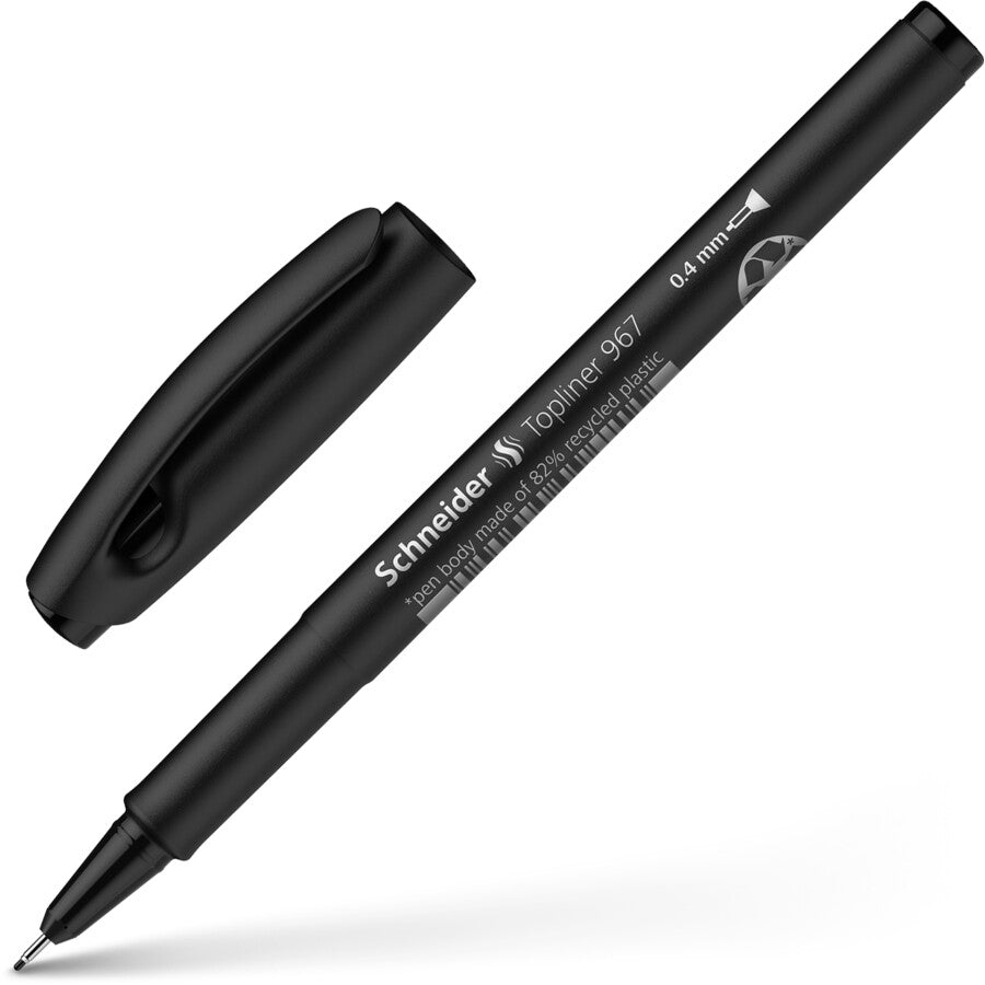 Schneider Topliner 967 Fineliner — Black (0.4mm)