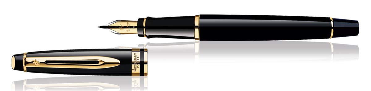Waterman Expert Black GT Fountain Pen – Premium Writing Instrument