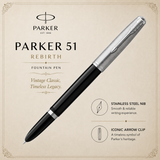 Parker 51 Rebirth Fountain Pen — Iconic Hooded Nib
