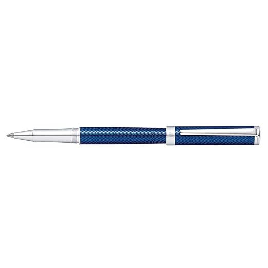 Sheaffer Intensity Engraved Blue Lacquer Rollerball Pen with Chrome Appointments