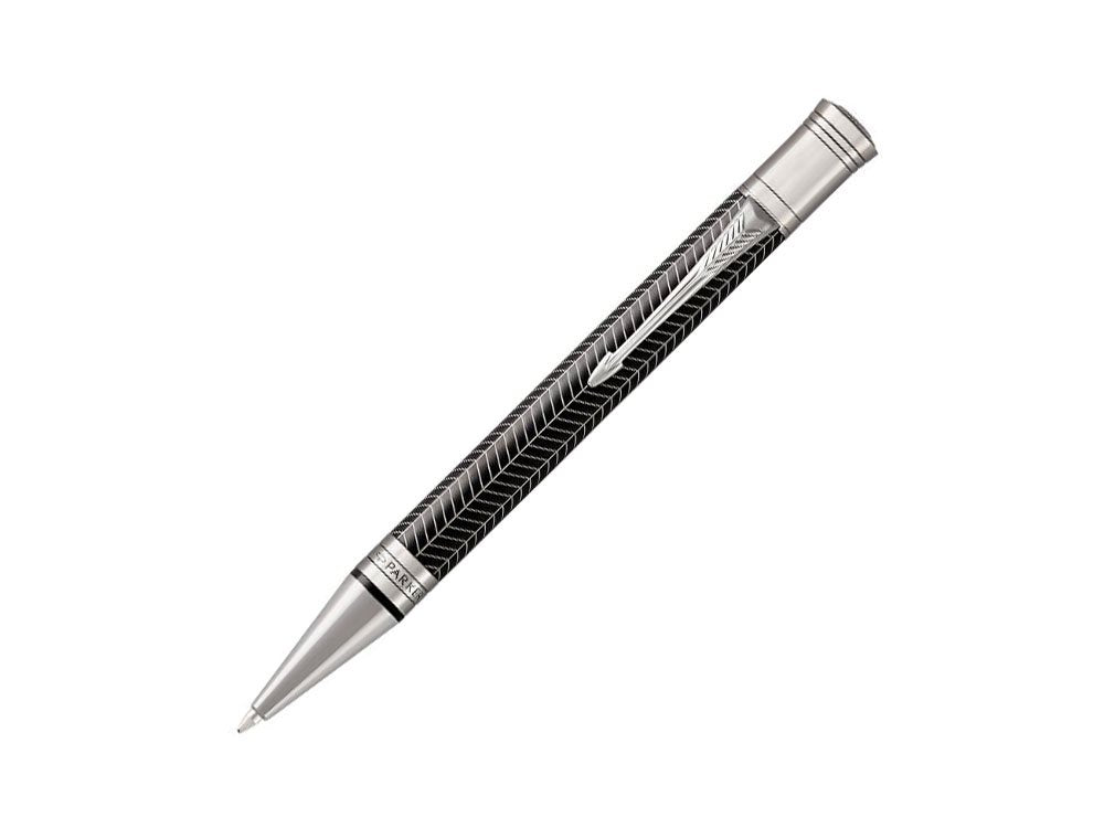 Parker Duofold Prestige Ball Pen – Black Chevron CT | Luxury Ballpoint