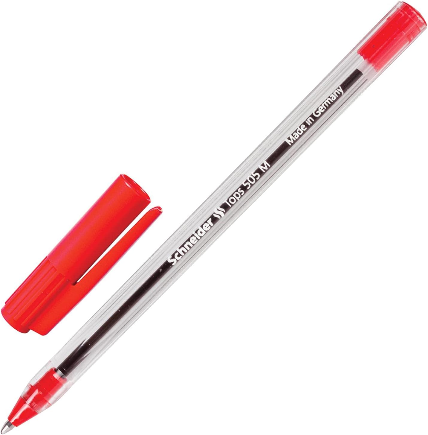 Schneider Tops 505 Ballpoint Pen – Red Ink (Medium Tip)