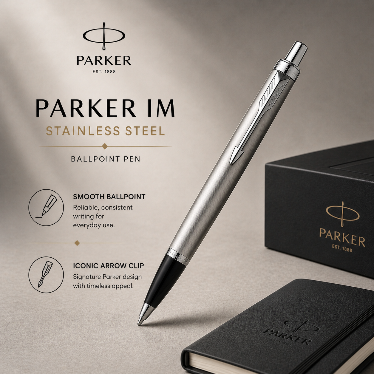 Parker IM Stainless Steel Ballpoint Pen