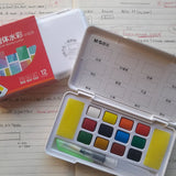 M&G Solid Watercolor Paint With Brush Pen